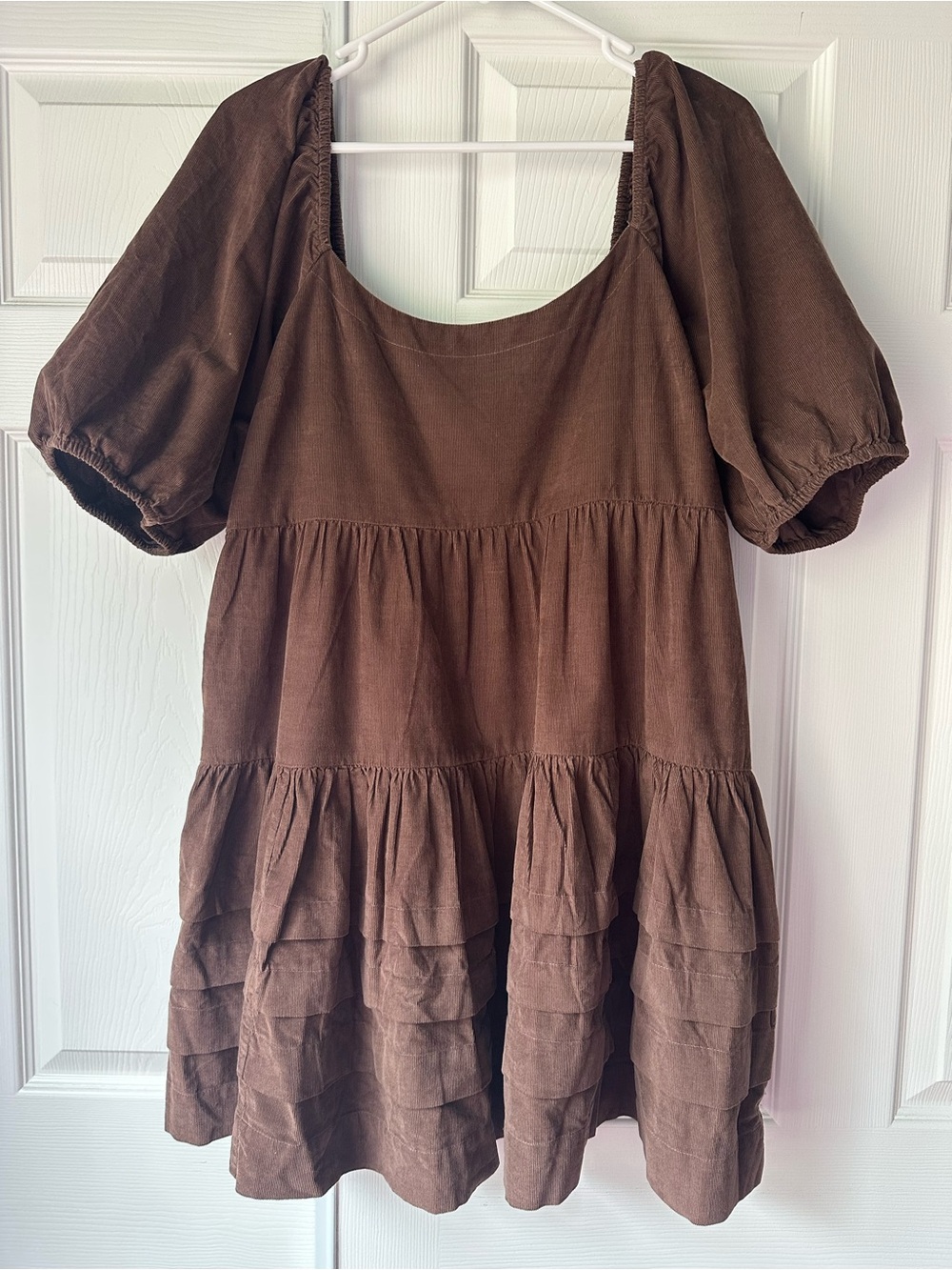 American Eagle Outfitters Brown Tiered Midi Dress